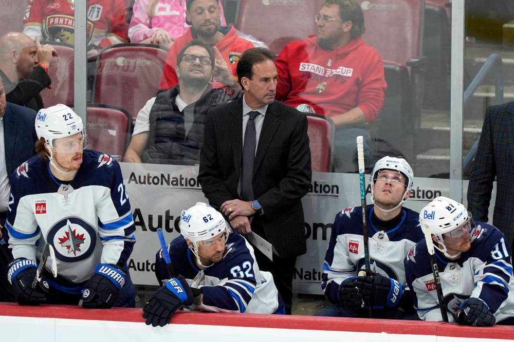 Lynne Sladky / The Associated Press
Winnipeg Jets head coach Scott Arniel ramped up the intensity in Monday’s practice after the Jets lost their second straight game on the weekend.