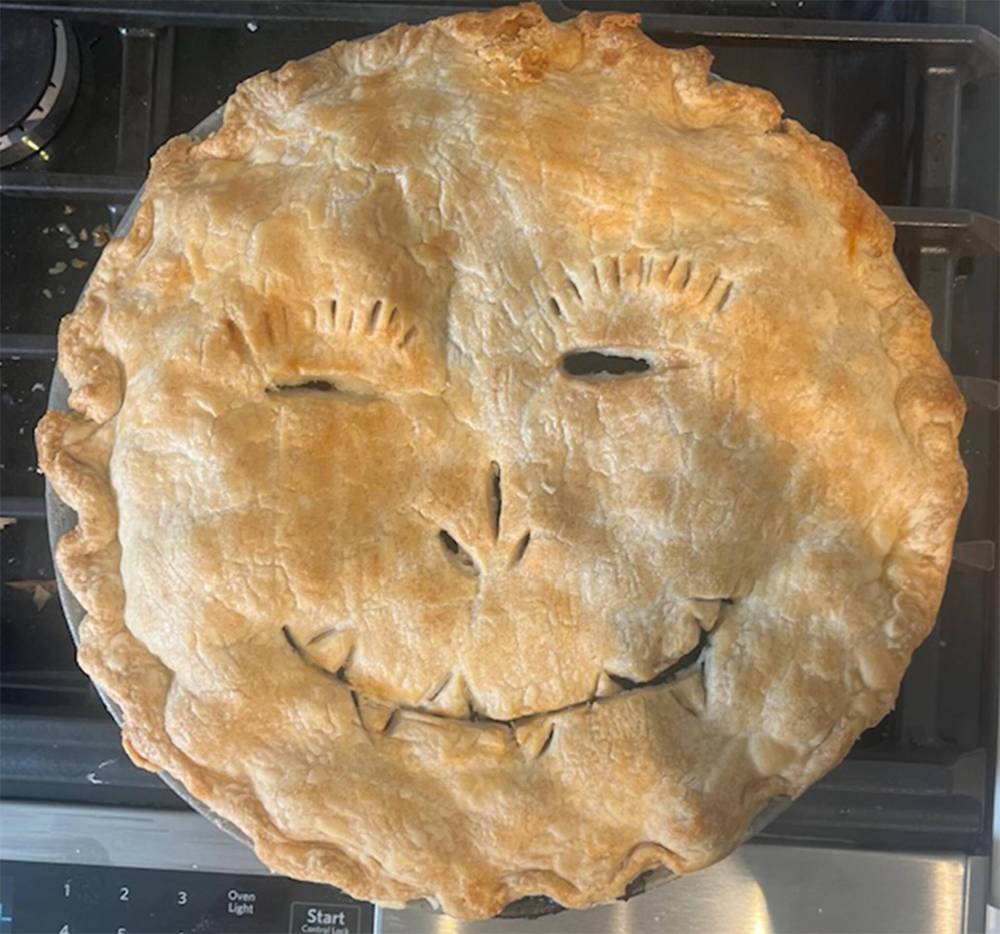 SUPPLIED
This happy face pie was the last pie Greg ever made before his death in August 2024.