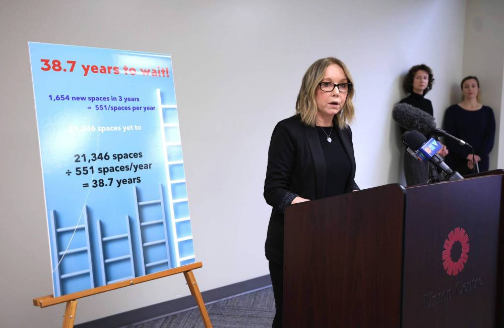 RUTH BONNEVILLE / FREE PRESS
Cathy Gardiner, president of the Manitoba Child Care Association, said the province is falling short on a promise to open thousands of new child-care spaces.