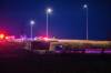 MIKAELA MACKENZIE / FREE PRESS
                                The site of a train derailment and semi-trailer collision at Fermor Avenue and the Perimeter Highway on Friday.