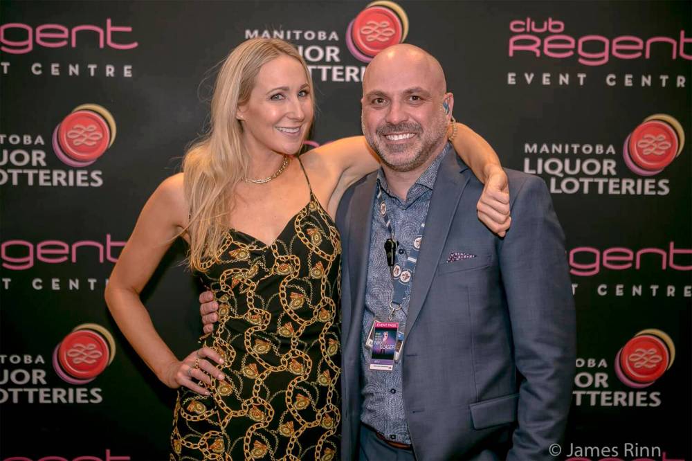 SUPPLIED
Social media popularity has become a major in booking comedy shows says Kelly Berehulka, Club Regent Event Centre’s entertainment program manager, pictured at left with comedian Nikki Glaser.