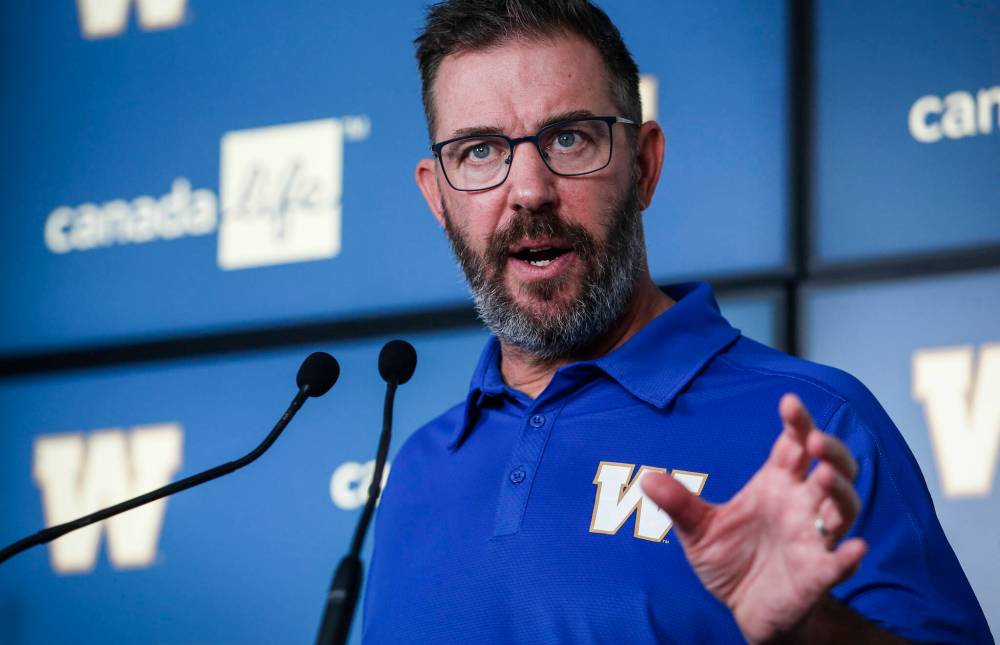 JOHN WOODS / THE CANADIAN PRESS
Blue Bombers GM Kyle Walters could have a number of vacancies to fill on his coaching staff this offseason.