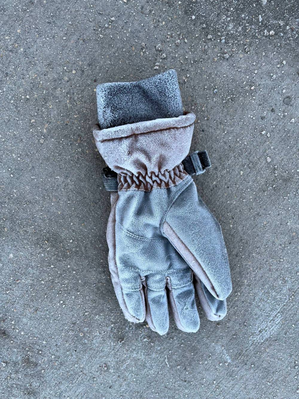 RUSSELL WANGERSKY / FREE PRESS
                                Lost and frozen glove, McPhillips St.