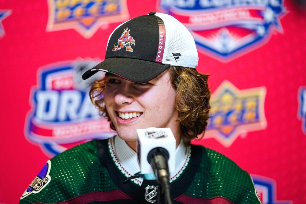 (Courtesy Arizona Coyotes)
Geekie was chosen 11th overall by the Arizona Coyotes in the 2022 NHL Draft.