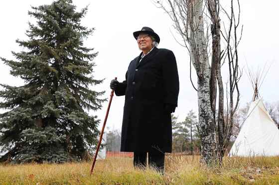 The Honourable Murray Sinclair pictured in 2022 at the ceremonial ground breaking for the National Centre for Truth and Reconciliation. (Ruth Bonneville / Free Press files)