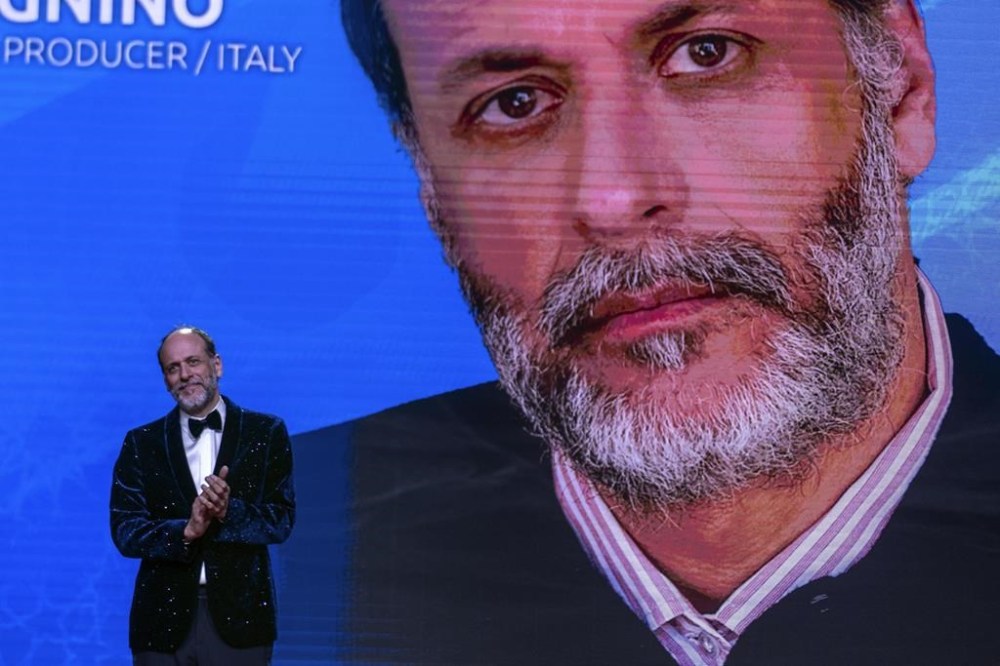 Italian director Luca Guadagnino, president of jury, poses during the opening ceremony of the 21st Marrakech International Film Festival, in Marrakech, Morocco, Friday, Nov. 29, 2024. (AP Photo/Mosa'ab Elshamy)