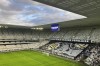 FILE - Bordeaux supporters unfurl a large banner on Oct. 12, 2024 before the French Championnat National 2 soccer match between Bordeaux and Avranches. (AP Photo/Jerome Pugmire, File)