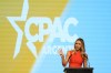 Republican National Committee co-chair Lara Trump talks during the Conservative Political Action Conference or CPAC, in Buenos Aires, Argentina, Wednesday, Dec. 4, 2024. (AP Photo/Natacha Pisarenko)