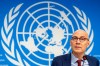 U.N. High Commissioner for Human Rights Volker Türk talks to the media during an end of year press conference, at the European headquarters of the United Nation in Geneva, Switzerland, Monday, Dec. 9, 2024. (Salvatore Di Nolfi/Keystone via AP)