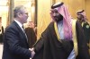Britain's Prime Minister Keir Starmer meets Saudi Arabian Crown Prince Mohammed bin Salman Al Saud at the Royal Court in Riyadh, Saudi Arabia, Monday, Dec. 9, 2024 during his three day visit of United Arab Emirates, Saudi Arabia and Cyprus.(AP Photo/Kirsty Wigglesworth, Pool)