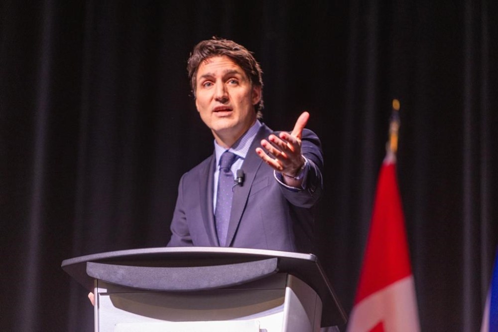 Prime Minister Justin Trudeau attends a fireside chat with the Halifax Chamber of Commerce in Halifax on Monday December 9, 2024. THE CANADIAN PRESS/Riley Smith