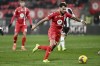 AC Monza's Pedro Pereira shoots the ball during the Italian Serie A soccer match between at the U-Power Stadium in Monza, Italy, Monday, Dec. 9, 2024. (Photo AC Monza/Studio Buzzi/LaPresse via AP)