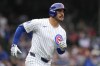 FILE - Chicago Cubs' Mike Tauchman rounds the bases after hitting a solo home run during the first inning of a baseball game against the Washington Nationals in Chicago, Sept. 22, 2024. (AP Photo/Nam Y. Huh, File)