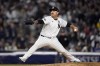FILE - New York Yankees pitcher Nestor Cortes throws against the Los Angeles Dodgers during the fourth inning in Game 3 of the baseball World Series, Monday, Oct. 28, 2024, in New York. (AP Photo/Godofredo A. Vásquez, File)