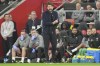 Southampton's head coach Russell Martin reacts during the English Premier League soccer match between Southampton and Liverpool in Southampton, England, Sunday, Nov. 24, 2024. (AP Photo/Sean Ryan)
