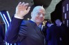 FIFA president Gianni Infantino waves at the UEFA Preliminary Draw for the 2026 FIFA World Cup at FIFA headquarters in Zurich, Switzerland, Friday, December 13, 2024. (AP Photo/Martin Meissner)