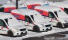 Canada Post vehicles sit covered in snow at a distribution facility after a strike that has lasted more than four weeks, in Ottawa on December 13, 2024. THE CANADIAN PRESS/Patrick Doyle