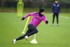 Chelsea's Mykhaylo Mudryk during a training session at Cobham Training Ground, London, Wednesday Nov. 27, 2024. (Zac Goodwin/PA via AP)