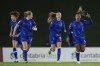 Chelsea's Catarina Macario, right, celebrates after scoring a goal from penalty during the women's Champions League, group B soccer match between Real Madrid and Chelsea at the Alfredo Di Stefano stadium in Madrid, Spain, Tuesday, Dec. 17, 2024. (AP Photo/Manu Fernandez)