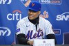 New York Mets' Juan Soto speaks during a news conference, Thursday, Dec. 12, 2024, in New York. (AP Photo/Frank Franklin II)