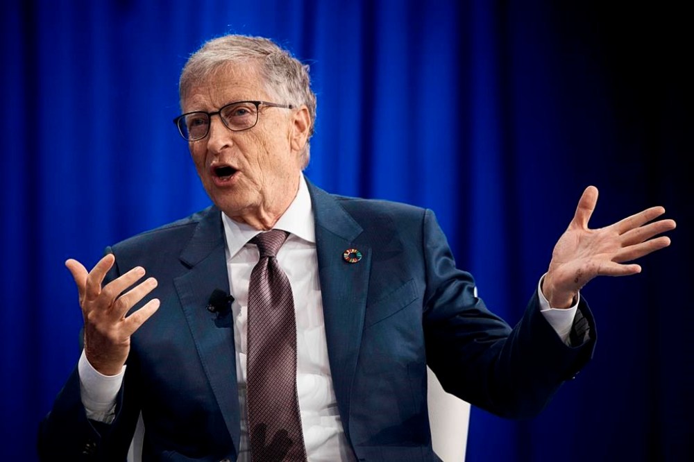 A Montreal-based company that aims to build a Canadian test site for carbon removal technologies has received a US$40 million grant from Bill Gates' climate solutions venture firm. Gates, former CEO of Microsoft, speaks during the Clinton Global Initiative, on Tuesday, Sept. 24, 2024, in New York. THE CANADIAN PRESS/AP/Andres Kudacki