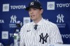 New York Yankees' Max Fried speaks during a baseball news conference, Wednesday, Dec. 18, 2024, in New York. (AP Photo/Frank Franklin II)