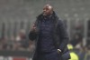 Genoa's coach Patrick Vieira eacts during the Serie A soccer match between AC Milan and Genoa at the San Siro stadium, in Milan, Italy, Sunday, Dec. 15, 2024. (AP Photo/Antonio Calanni)
