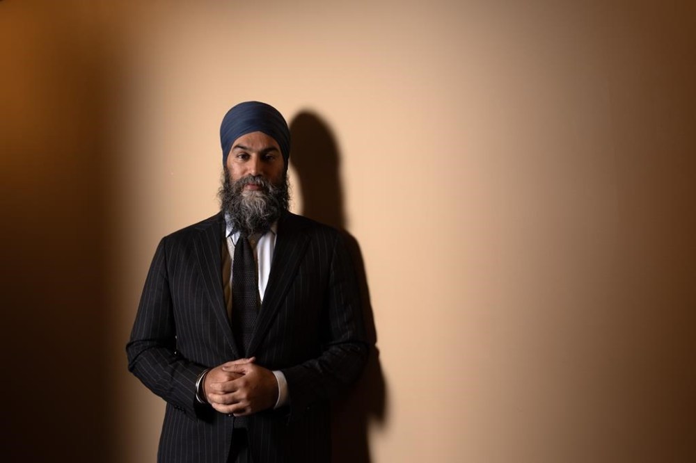 New Democratic Party Leader Jagmeet Singh poses for a portrait on Parliament Hill, in Ottawa, Tuesday, Dec. 10, 2024. THE CANADIAN PRESS/Adrian Wyld