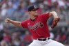 FILE - Atlanta Braves starting pitcher Michael Soroka works against the Miami Marlins during the first inning of a baseball game, June 30, 2023, in Atlanta. (AP Photo/John Bazemore, File)