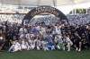 Los Angeles Galaxy players celebrate after defeating the New York Red Bulls in the MLS Cup championship soccer match Saturday, Dec. 7, 2024, in Carson, Calif. (AP Photo/Etienne Laurent)