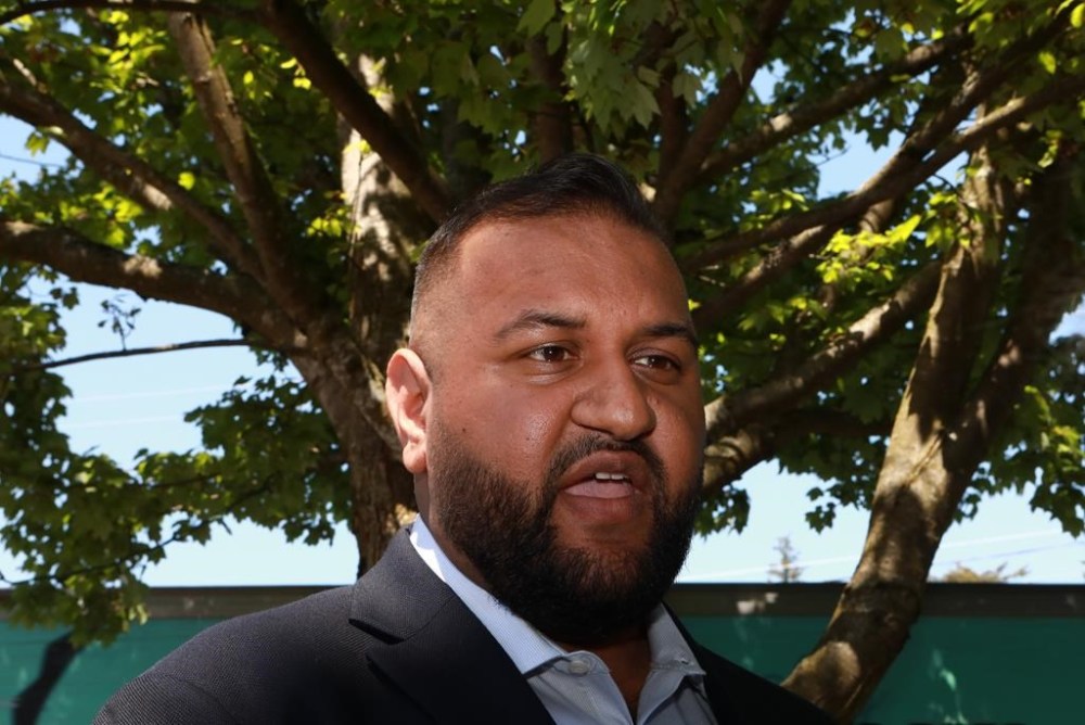British Columbia's forests ministry says more than 280 million trees were planted in the province this year. Ravi Parmar answers questions from the media in Langford, B.C., on Thursday, May 25, 2023. THE CANADIAN PRESS/Chad Hipolito
