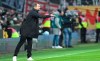Berlin's head coach Bo Svensson gestures during the German Bundesliga soccer match between Werder Bremen and 1. FC Union Berlin in Bremen, Germany, Saturday, Dec. 21, 2024. (Carmen Jaspersen./dpa via AP)