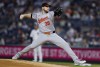 FILE - Baltimore Orioles' Corbin Burnes pitches during the first inning of a baseball game against New York Yankees, Thursday, Sept. 26, 2024, in New York. (AP Photo/Noah K. Murray, File)