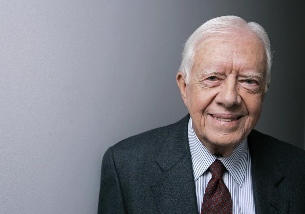 FILE - Former President Jimmy Carter poses for a portrait during the Toronto International Film Festival, Sept. 10, 2007, in Toronto. (AP Photo/Carolyn Kaster, File)