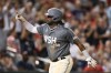 FILE - Washington Nationals' Josh Bell celebrates his three-run home run during the seventh inning of the team's baseball game against the St. Louis Cardinals, July 30, 2022, in Washington. (AP Photo/Nick Wass, File)