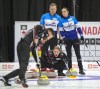 Jocelyn Peterman calls to partner Brett Gallant during Canadian mixed doubles curling trials action against Tyrel Griffith and Jennifer Armstrong in Liverpool, N.S. in this Wednesday, January 1, 2025 handout photo. THE CANADIAN PRESS/HO, Curling Canada, Michael Burns *MANDATORY CREDIT*