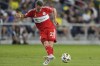 Chicago Fire midfielder Fabian Herbers (21) plays during the first half of an MLS soccer match against Nashville SC, in Nashville, Tenn., Wednesday, Sept. 18, 2024. THE CANADIAN PRESS/AP-George Walker IV
