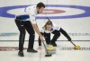 Rachel Homan and Brendan Bottcher are shown in this handout photo provided by Curling Canada playing John Epping and Lisa Weagle in the semifinal at the Canadian Mixed Doubles Curling Trials in Liverpool, N.S. on Saturday, January 4, 2025. THE CANADIAN PRESS/HO-Curling Canada-Michael Burns *MANDATORY CREDIT*
