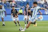 CF Montreal's Matias Coccaro (9) takes a penalty kick against Atletico de San Luis during first-half Leagues Cup soccer action in Montreal on Tuesday, July 30, 2024. THE CANADIAN PRESS/Graham Hughes