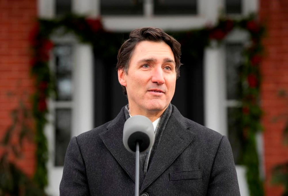Prime Minister Justin Trudeau makes an announcement outside Rideau Cottage in Ottawa on Monday, Jan.6, 2025. Trudeau's move to prorogue parliament has killed a series of changes his government's latest budget proposed be made to capital gains. THE CANADIAN PRESS/Adrian Wyld