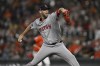 FILE - Boston Red Sox pitcher Chris Martin throws during the eighth inning of a baseball game against the Baltimore Orioles, Saturday, Aug. 17, 2024, in Baltimore. (AP Photo/Terrance Williams, File)