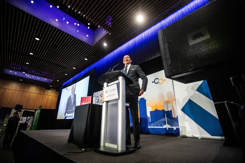 MIKAELA MACKENZIE / FREE PRESS FILES
During his state of the province address last month, Premier Wab Kinew announced Manitoba would open a trade office in Washington. More details on that are coming, he said.