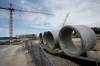 Construction of the new North End Sewage Treatment facility in June. (John Woods / Free Press files)