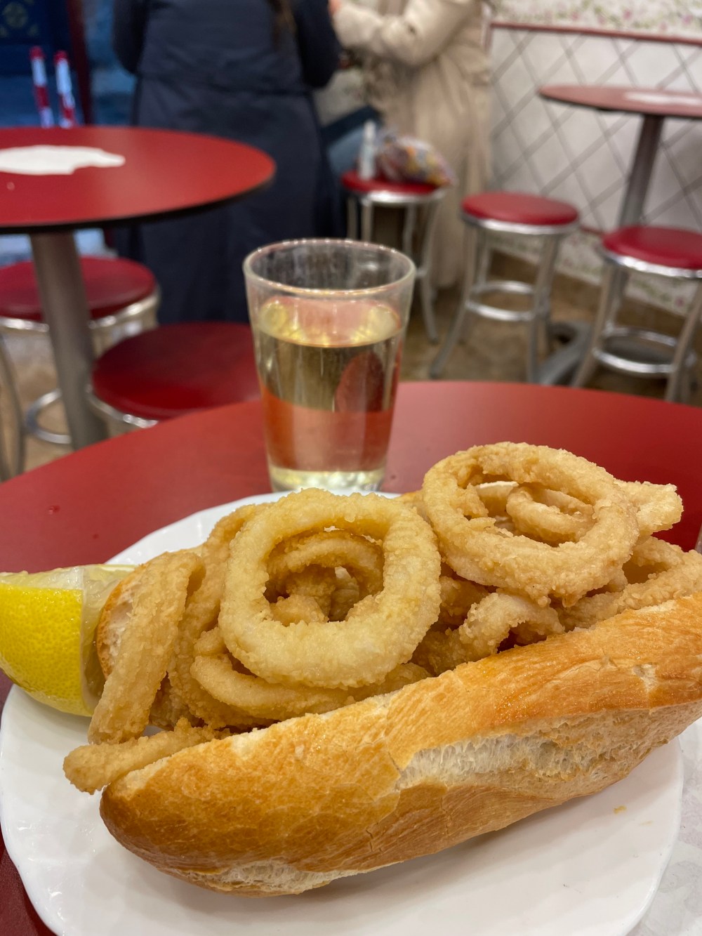 Steve MacNaull / For the Free Press
The famous squid (calamari) sandwich at La Campaña