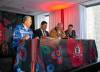 Manitoba Métis Federation President David Chartrand (second from right) signs a copy of the Red River Métis Self Government Treaty at the MMF building in Winnipeg Saturday, along with (from left) Minster of Norther Affairs Dan Vandal, Federal Minister of Crown-Indigenous Relations Gary Anandasangaree and lead negotiator for the Red River Métis, Allan Benoit. (Brook Jones / Free Press)