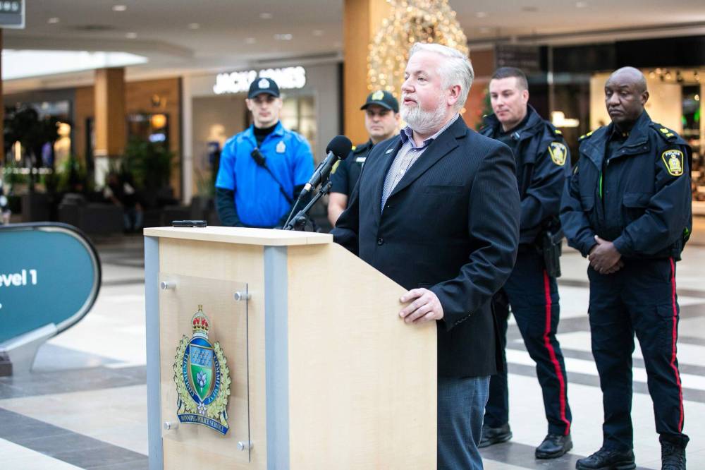 CF Polo Park general manager Peter Havens said security staff is on high alert and is working with police. (Mikaela MacKenzie / Free Press)