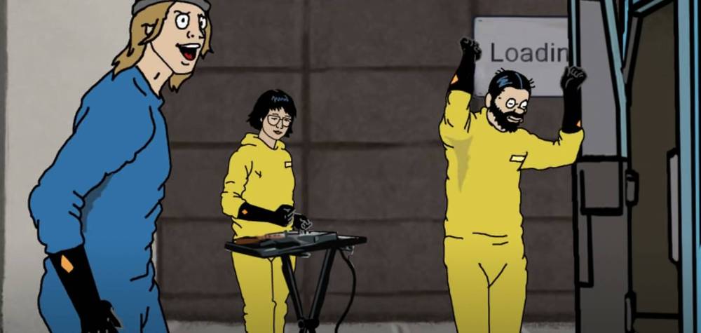 Drue Langlois
The music video Toxic Waste Chase sees the Dudes of Hazmat join with French Class band leader Megumi Kimata.