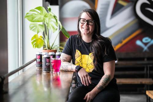 MIKAELA MACKENZIE / FREE PRESS
                                Brat Cat Mead&rsquo;s Steph Barten began homebrewing in 2016 as a hobby, making wine and then beer before trying her hand at mead and doubling down during the pandemic.