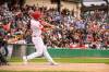 MIKE SUDOMA / FREE PRESS FILES
                                Goldeyes Outfielder Max Murphy hits one of his 17 home runs during the 2024 American Association.