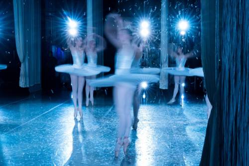 Dancers spin while they perform during a winter scene in the Royal Winnipeg Ballet&rsquo;s second performance of the Nutcracker in Vancouver on December 14, 2024. Paige Taylor White/Free Press